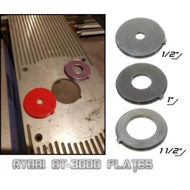 ulovemydeals Router Table Insert Ring For Ryobi BT3000, 3090, BT3100 Saw 1/2", 1", 1 1/2" - 1/2"
