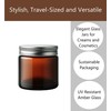 Pack of 6-60ml Amber Glass Ointment Jar with Airtight Aluminum