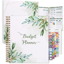 SOLIGT 8.5 x 11 inches Large Budget Planner and Monthly Bill Organizer – Premium Hardcover Budget Book with 12 Pockets for Savings, Debt, Expense Tracking – Budget Tracker with Stickers