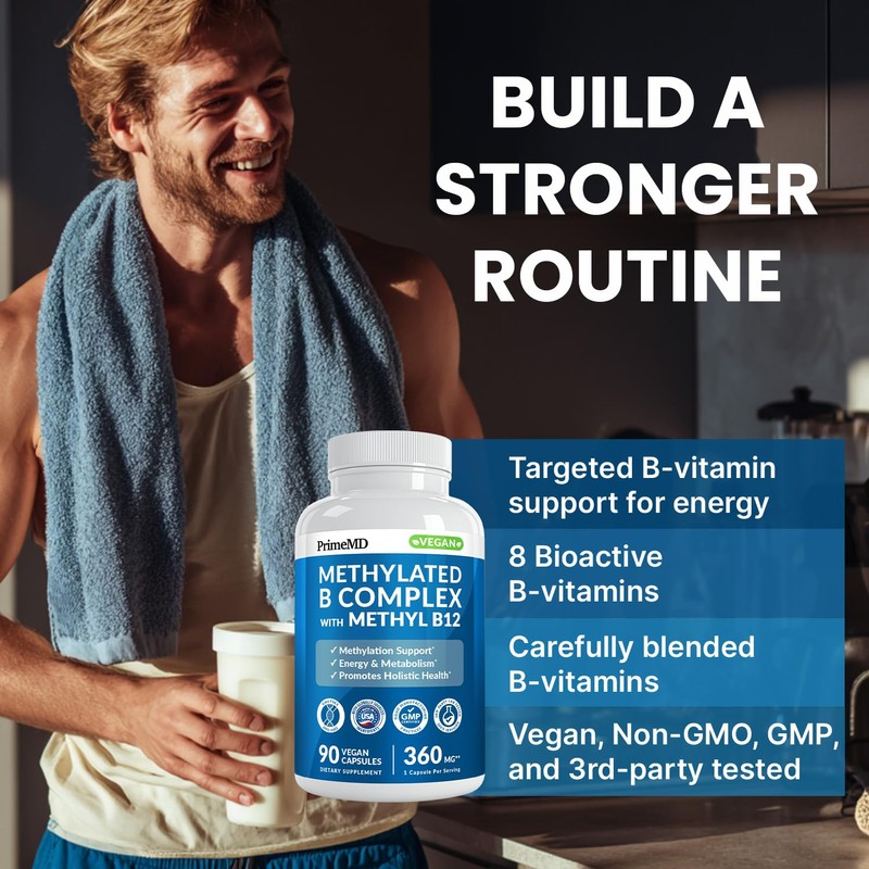 Methylated B Complex with Methylfolate and B12 Methylcobalamin 1000 mcg