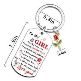 XzmaaoX Romantic Gifts For Girlfriend Her Valentines Day Gifts For Her Wife Anniversary Birthday I Love You Keychain Gifts For Her Gf Anniversary Valentines Day Gifts