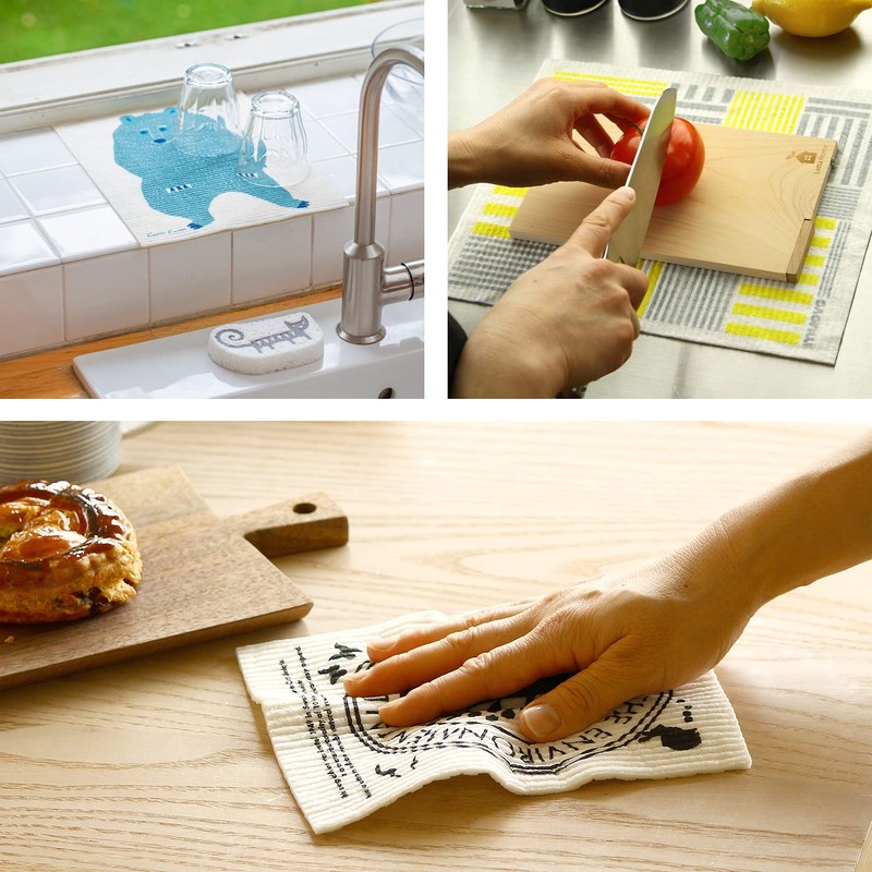 Econfort House Sponge Wipe, Cellulose, Moomin, Papa Reading