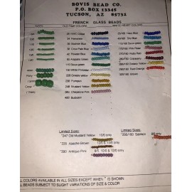 Vintage French Beads 1979- Crow Pale Blue Size 8/0