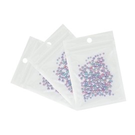 Healeved 3bags Gradient Nail Art Pearls Mixed Mermaid-Style DIY Decor for Women Colorful Glossy Pearl Beads for Manicure and Crafts