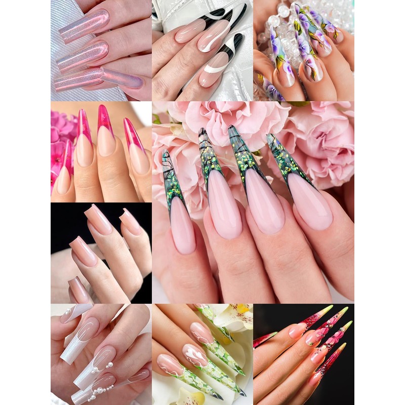 EBANKU Dual Nail Forms for Poly Extension Gel, 96 PCS