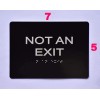 CAADASigns.com NOT an EXIT Sign Black (Aluminium, Black/Silver,S