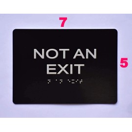 CAADASigns.com NOT an EXIT Sign Black (Aluminium, Black/Silver,S
