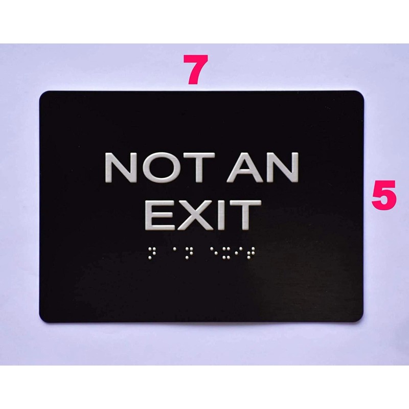 CAADASigns.com NOT an EXIT Sign Black (Aluminium, Black/Silver,S