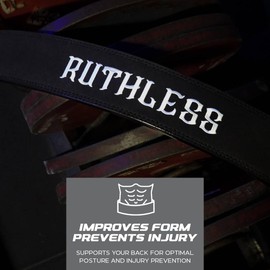 Katamu Ruthless Premium Weightlifting Belt - Lever Weightlifting Belt - Men and Womens Power Lifting Belt - Leather (X-Large)