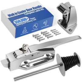 Walk in Cooler Door Handle - Freezer Door Lach, Offset 1/5 inch to 3/5 inch (Flush), 5.9" Solid Metal Interior Release Handle, Suitable for Freezer Doors Locks, Oven Locks