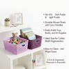 6-Pack Small Baskets, Purple Plastic Open Storage Weave Basket Versatile