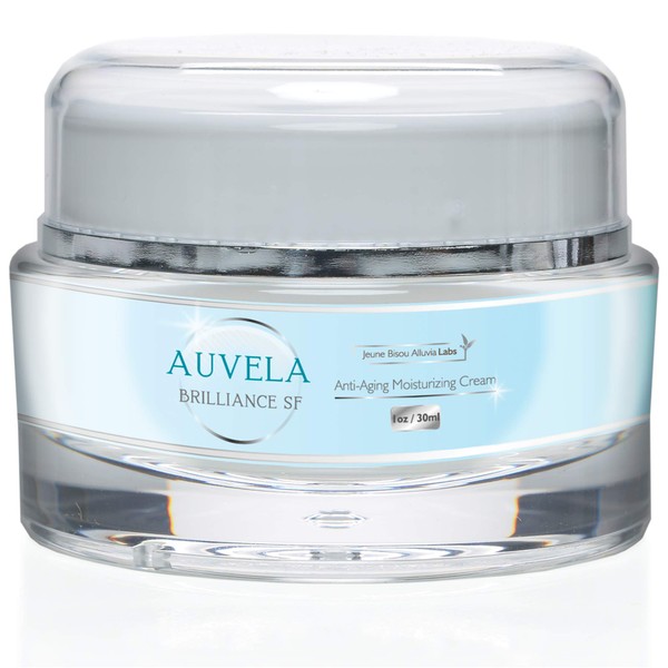 Auvela Creme - Auvela Brilliance SF - Anti Aging & Ageless Anti Wrinkle Cream - Moisturize & Protect Your Skin From Appearing Aged and Wrinkled - Jeaune Bisou Alluvia Labs Auvela Brilliance SF Cream