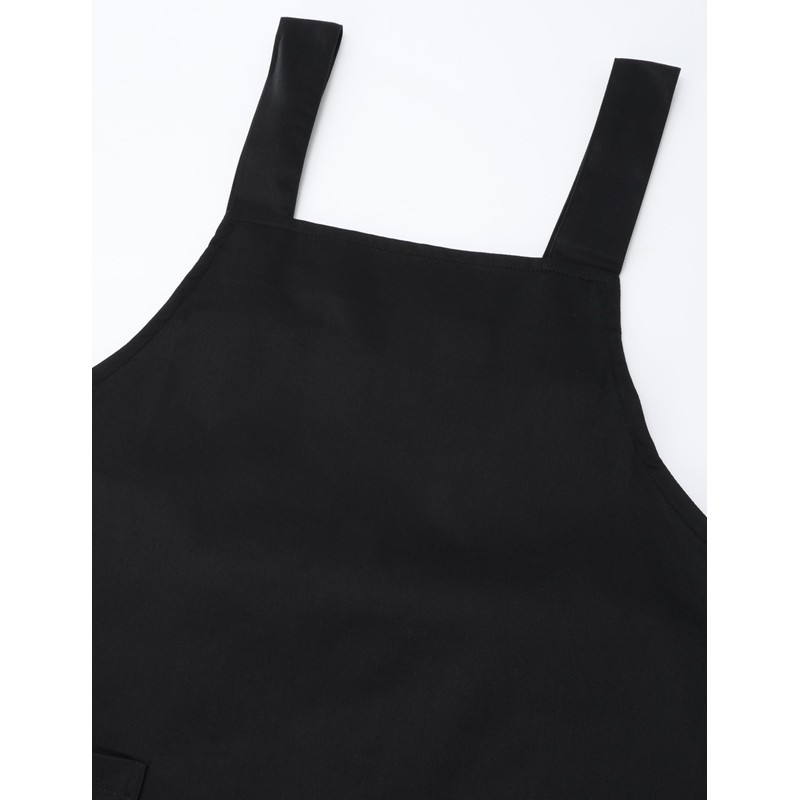 Edwin Apron, Adjustable Back Button, Plain, H-Shaped, Double Sided Pockets,
