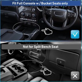 GOHHDL Center Console Organizer for 2020-2022 Chevy Silverado for GMC Sierra 1500/2500 HD/3500 HD and for 2019 Chevy Silverado 1500/GMC Sierra 1500 (Full Console w/Bucket Seats ONLY)