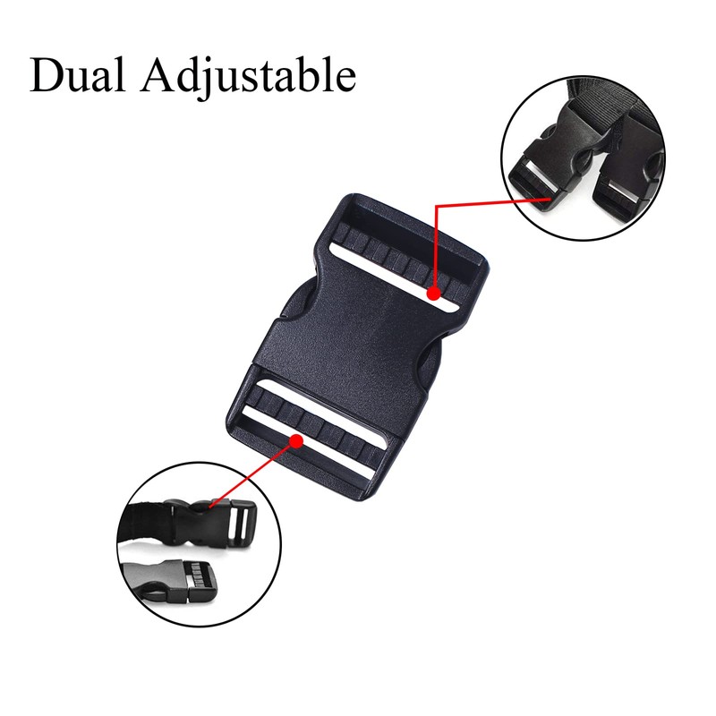 J. Carp Pack of 4 Bag Fastener Backpacker Backpack Buckle