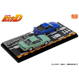 Inter-Allied MD64220 1/64 Initial D Set Vol. 20 Mako & Sayuki Sileity & Koichiro Ikeya Sylvia (S13) Finished Product