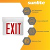Sunlite 05278 LED Edge Lit Exit Sign, Silver Panels with