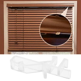 SG Store 20PCS Wood Venetian Blind Valance Clips Length 46mm POM Valance Clips Blinds Retainer Holder Blind Valance Clamps Transparent