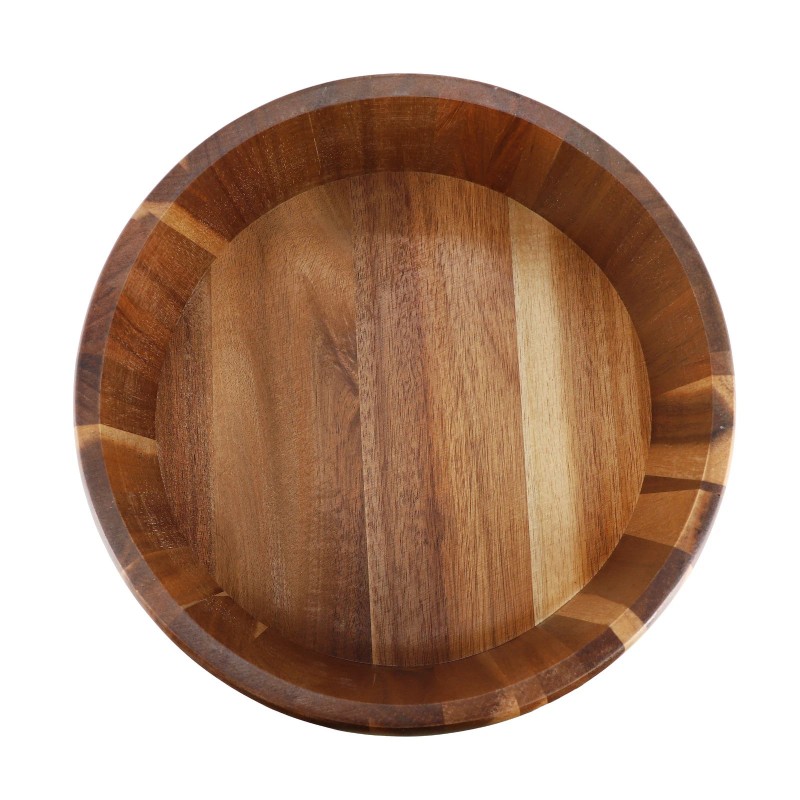 MegaChef 9.75 Inch Acacia Wood Salad Bowl