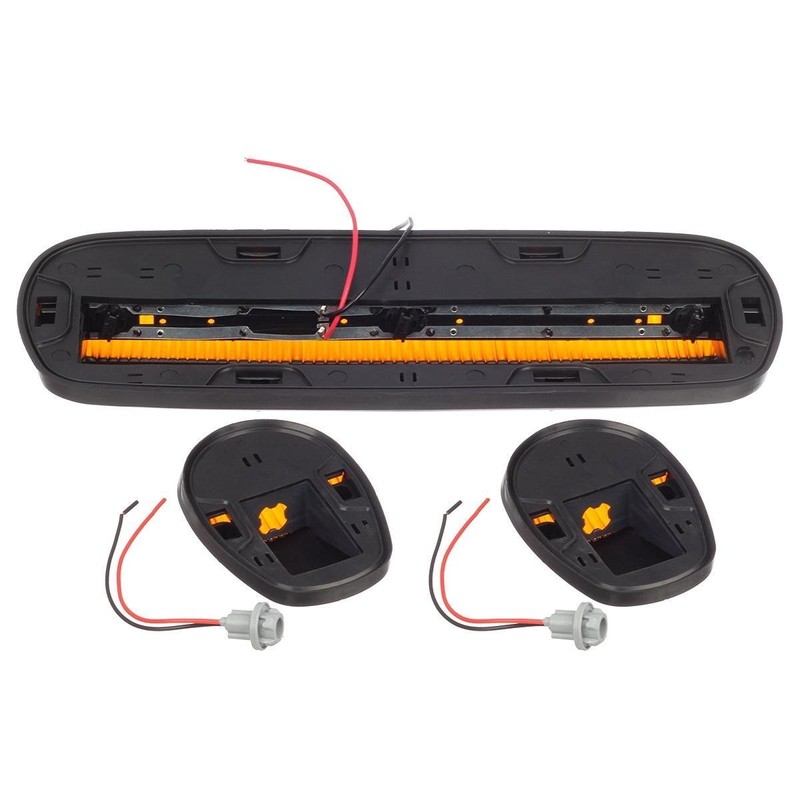 Partsam 3PCS Amber Cab Marker Roof Running Light Cover +