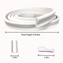 9.8FT×1.6'' Peel and Stick Wall Molding Trim,Flexible Molding Trim Self Adhesive Chair Rail Panel Molding,Crown Molding Peel and Stick Molding Trim for Walls,Door Trim,Mirror Frame Border,Window Frame