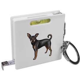Azeeda 'Miniature Pinscher' Keyring Tape Measure/Spirit Level Tool (KM00022956)