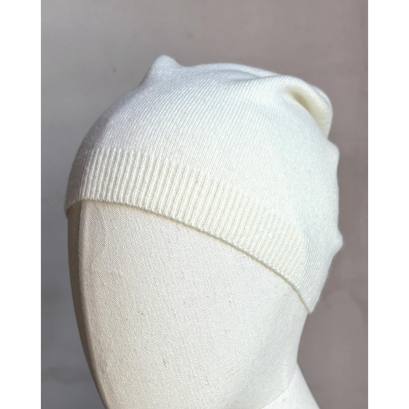 EILIZ - Gorro ligero unisex de cachemira 100% pura, Blanco,