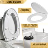 Bath Royale Slow Close Toilet Seat Round BR283-00 Heavy Duty