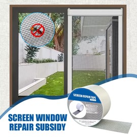 Screen Tape Mesh Repair,Fiberglass Repair Kit for Window Screen and Screen Door Tears Holes | Fiberglass Covering Fixing Holes Tears for Living Room Bedroom Porch