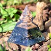Orgone Pyramid-Black Tourmaline-Crystal-Chakra Balancing Orgone Energy Generator- Nubian Orgonite Pyramid