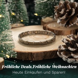 RainSo Strong Therapeutic Magnetic Bracelet for Women Made of Titanium - Magnetic Titanium Bracelet (Silver)