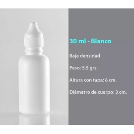Plásticos Robles Envase Gotero 30 Ml Blanco Polietileno Baja Densidad