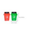 Mini Curbside Garbage 4pcs Garbage Trash Cans with 108pcs Sorting