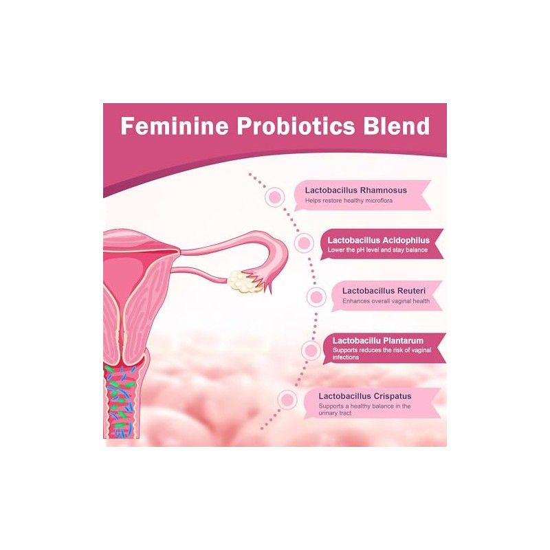 NATURE TARGET Probióticos vaginales para mujeres, 100 mil millones de
