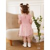 PATPAT 2pcs Baby Girl Ribbed Knit Flutter-Sleeve Splicing 3D Butterfly