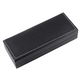 FSSTUD PU Leather Pen Gift Box Empty Pencil Storage Case Single Pen Collection Box Pen Display Container Business Office School Supplies for Men Women Black