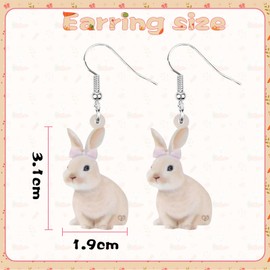 Easter Earrings, Easter Earrings for Girls, Easter Earrings, Easter 0 Ring Set, Easter Gifts, Cute Charms for Women and Girls, Plastic, No Gemstone