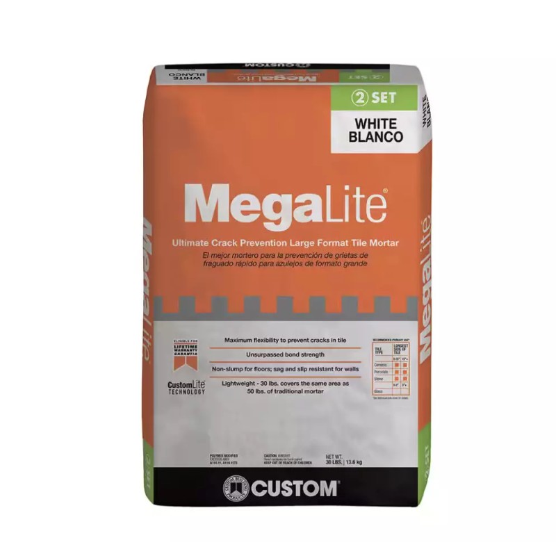 Custom MegaLite Large Format Tile Mortar - 30 lbs -