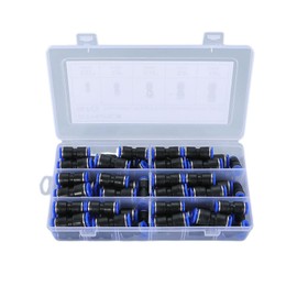 GTHURCS 60Pcs Quick Connect Air Hose Fitting 4/6/8/10/12 mm Quick Release Pneumatic Push to Connect Fittings Kit Air Line Fittings for 5/32 1/4 5/16 3/8 1/2 inch Tube
