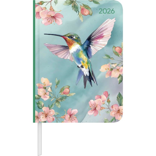 Daily Journal Hummingbird 2026 - Taschen-Kalender A6 - Kolibri -