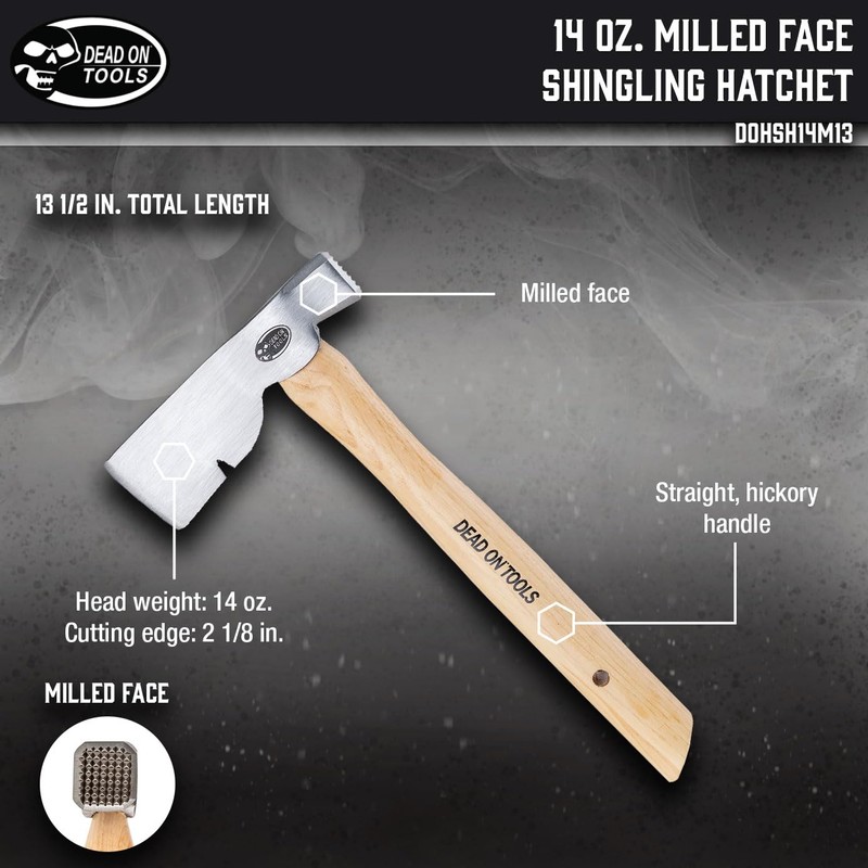 Dead On Tools-14oz Milled Face Shingling Hatchet,(DOHSH14M13)