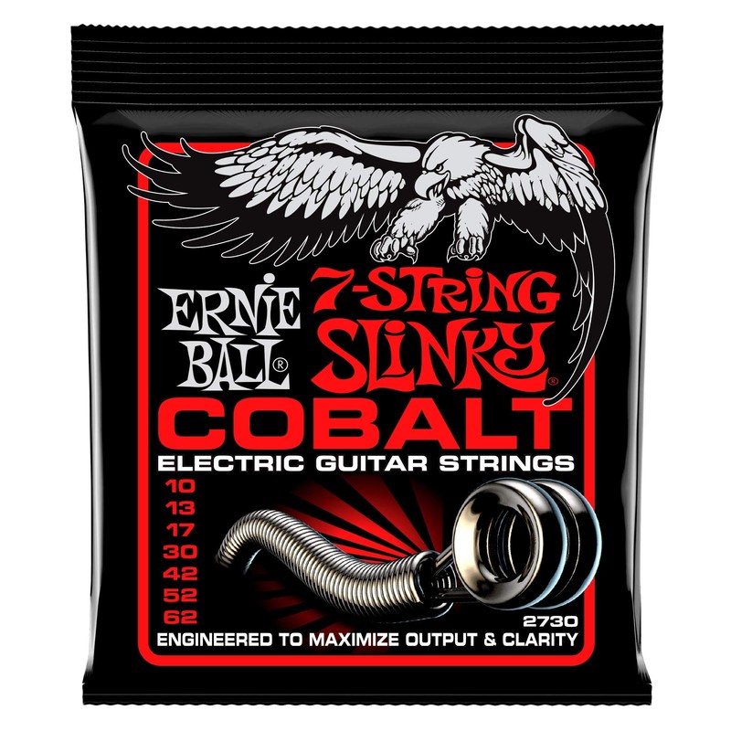 4 PACK Ernie Ball 2730 Cobalt 7-String Skinny Top Heavy