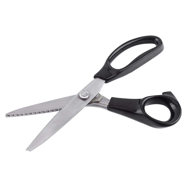 Pinking Shears,Stainless Steel Handled Round Edge Pinking Shears Scissors Clipper
