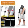20.3ft Extension Ladder with 2 Detachable Hooks, Aluminum Telescoping Folding