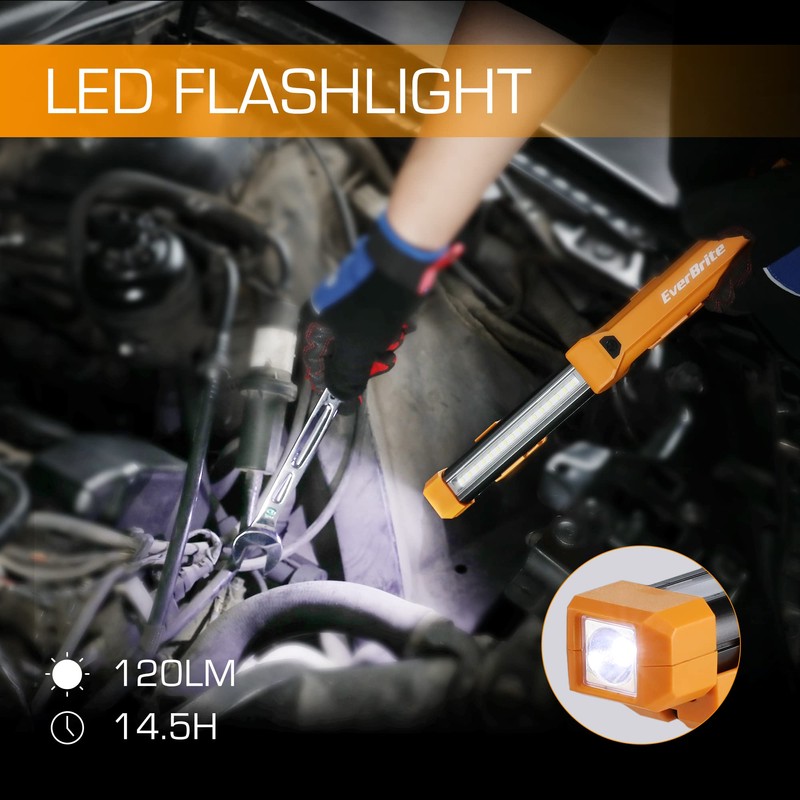 EverBrite 1000LM LED Work Light, Rechargeable Work Light for Mechanics