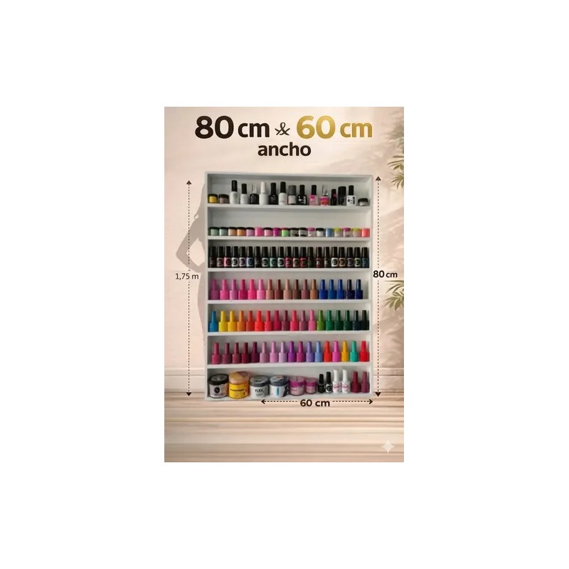 Esmaltero Exhibidor Maquillaje Multiusos Reforzado Con Tapa.
