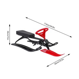Cool Kart Style Snow Sled with Responsive Brakes and 220 lbs Capacity - Perfect for Kids' Winter Fun
