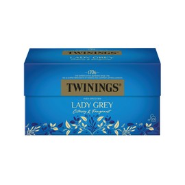 Twinings Lady Grey Black Tea in Tea Bag Rich Blend Chinese Black Tea Varieties with Orange and Lemon Peel, Finished with Bergamot Flavour, 50 g
