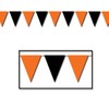 Orange & Black Outdoor Pennant Banner Party Accessory (1 count)