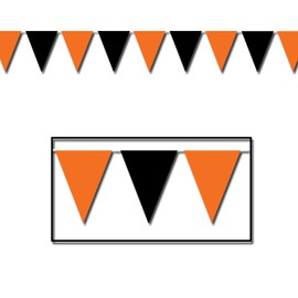 Orange & Black Outdoor Pennant Banner Party Accessory (1 count) (1/Pkg)